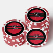 Poker Zeit Rot Schwarz Pokerchips (Stapel)