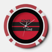 Poker Zeit Rot Schwarz Pokerchips (Rückseite)