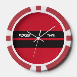 Poker-Zeit Rot Schwarz Weiß  Pokerchips