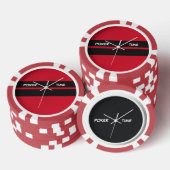 Poker-Zeit Rot Schwarz Weiß Pokerchips (Stapel)