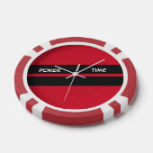 Poker-Zeit Rot Schwarz Weiß Pokerchips (Einzeln)