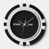 Poker Zeit Schwarz-weiß Pokerchips (Vorderseite)