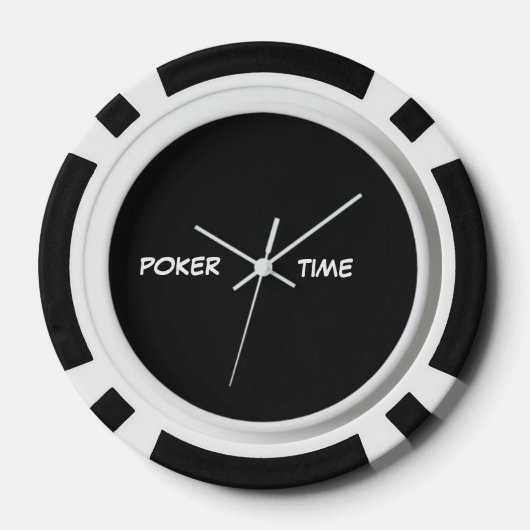 Poker Zeit Schwarz-weiß Pokerchips (Rückseite)