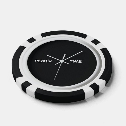 Poker Zeit Schwarz-weiß Pokerchips (Einzeln)