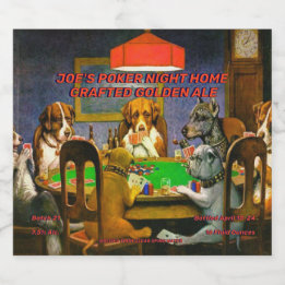 Poker-Zuhause erstellen von Hunden individuell anp Bierflaschenetikett