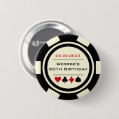 Poker zum Geburtstag Button (Vorne & Hinten)
