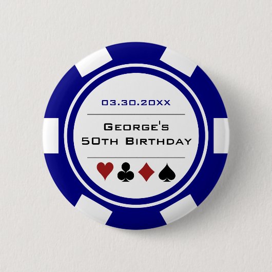 Poker zum Geburtstag Button (Vorderseite)