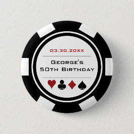 Poker zum Geburtstag Button