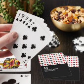 Poker zusammen mit benutzerdefinierten Familiennam Spielkarten (In Situ)