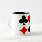 Poker Zweifarbige Tasse (Vorderseite Links)
