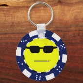 Pokerblau Schlüsselanhänger (Vorderseite)