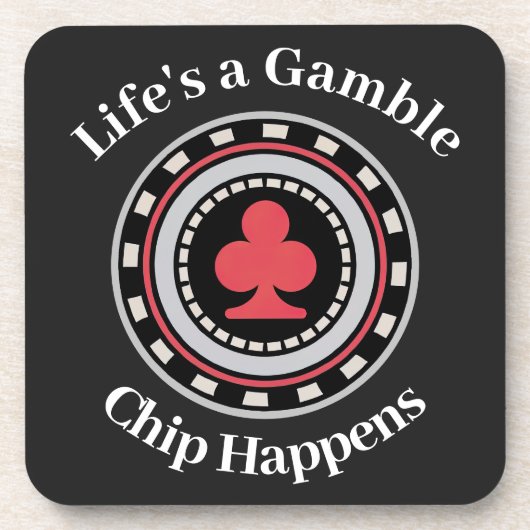Pokerchip Getränkeuntersetzer (Vorderseite)