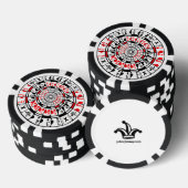 Pokerchip mit einzigartigem Design. Pokerchips (Stapel)