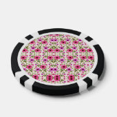 Pokerchips mit einem lebendigen rosa Blumenmuster  (Einzeln)