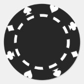 Pokerchips Runder Aufkleber (Vorderseite)