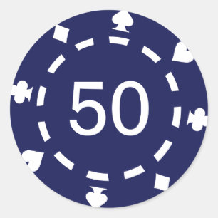 Pokerchips Runder Aufkleber