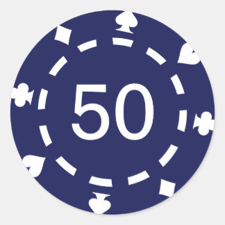 Pokerchips Runder Aufkleber