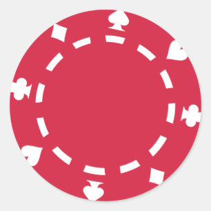 Pokerchips Runder Aufkleber
