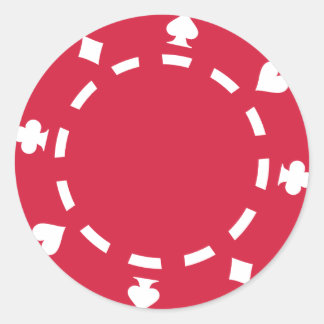 Pokerchips Runder Aufkleber