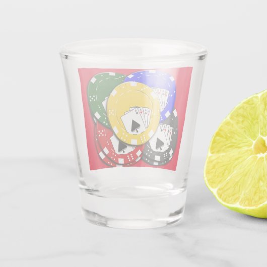 Pokerchips Schnapsglas (Rückseite)