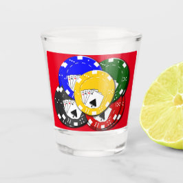 Pokerchips Schnapsglas