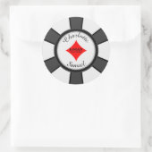 Pokerchips | Vegas Wedding Classic Round Sticker (Tasche)