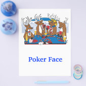 Pokerface-Hirsch Flyer (Einzeln)