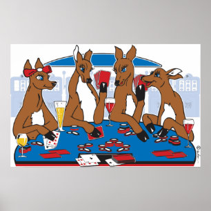 Pokergesicht Hirsch Poster