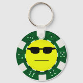 Pokergrün Schlüsselanhänger (Vorderseite)