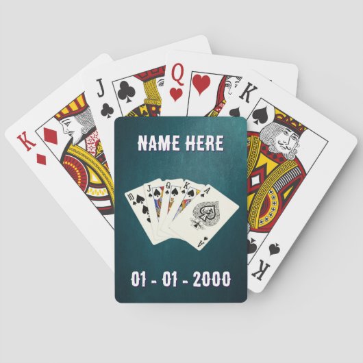 Pokerhand-Geburtstagsspielkarten Spielkarten (Rückseite)