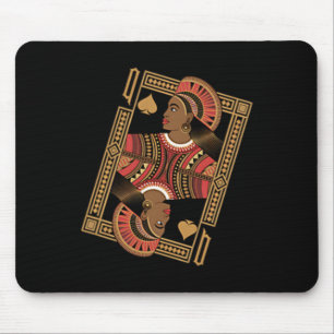 Pokerkarte Pik-Dame Afroamerikaner Schwarz Sein Mousepad