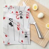 Pokerkarten mit zwei Ebenen, Geschirrtuch (Viertel Falte)