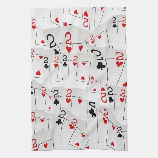 Pokerkarten mit zwei Ebenen, Geschirrtuch (Vertikal)