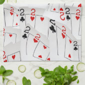 Pokerkarten Nummer zwei, Geschirrtuch (Gefaltet)