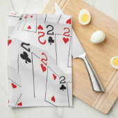 Pokerkarten Nummer zwei, Geschirrtuch (Viertel Falte)