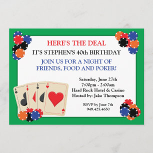 Pokerparty-Einladung Einladung