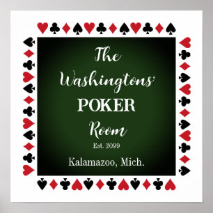 Pokerraum für ihn Poster Druck
