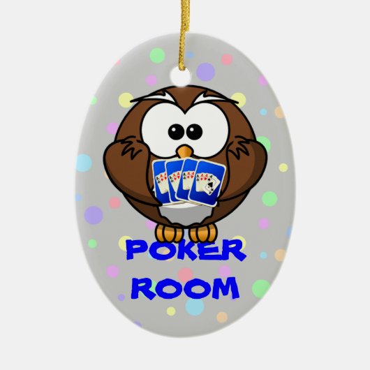 Pokerraum Keramik Ornament (Vorne)