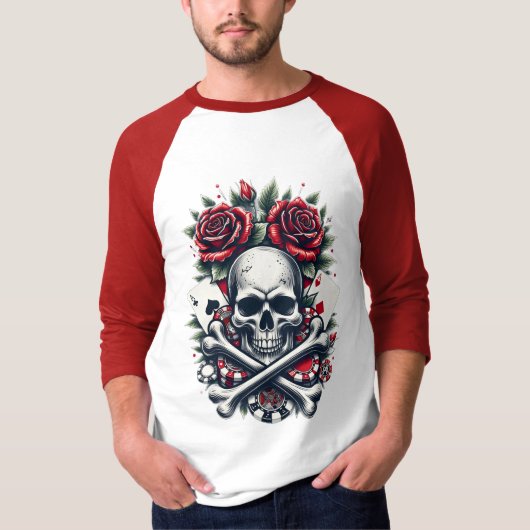 Pokerschädel T-Shirt (Vorderseite)