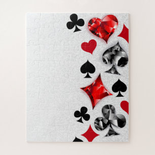Pokerspieler Glücksspieler Spielkartensymbole Las Puzzle