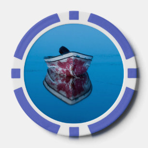 Pokertoken Foto eines Bootes auf dem Wasser Pokerchips