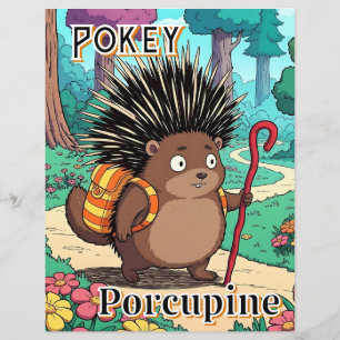 Pokey Porcupine Süße Cartoon-Kinderzimmer-Kunst