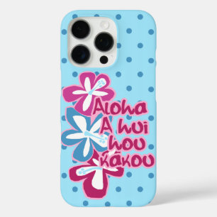 Pokii Hawaiian Aloha Hibiskus Polka Dot Turq iPhone 16 Pro Hülle