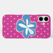 Pokii Hawaiian Cut Hibiskus Polka Dot Pink Case-Mate iPhone Hülle (Rückseite (Horizontal))