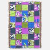 Pokii Hawaiian Floral and Dot Patchwork Blankets Decke (Vorderseite Vertikal)