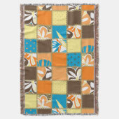 Pokii Hawaiian Floral and Dot Patchwork Blankets Decke (Vorderseite Vertikal)