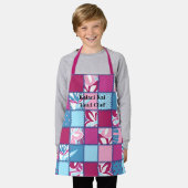 Pokii Hawaiian Floral and Dot Patchwork Pink Schürze (Getragen)