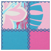 Pokii Hawaiian Floral and Dot Patchwork Stoff (Nahaufnahme)