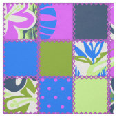 Pokii Hawaiian Floral and Dot Patchwork Stoff (Muster)