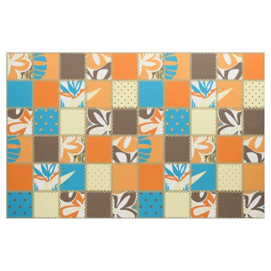 Pokii Hawaiian Floral and Dot Patchwork Stoff (Fat Quarter (45,7 x 55,9 cm))